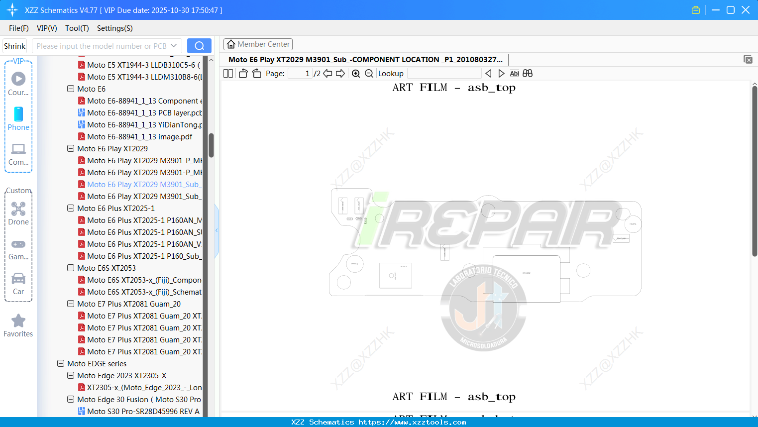 Motorola Moto E6 Play XT2029 M3901_Sub_-COMPONENT LOCATION _P1_201080327